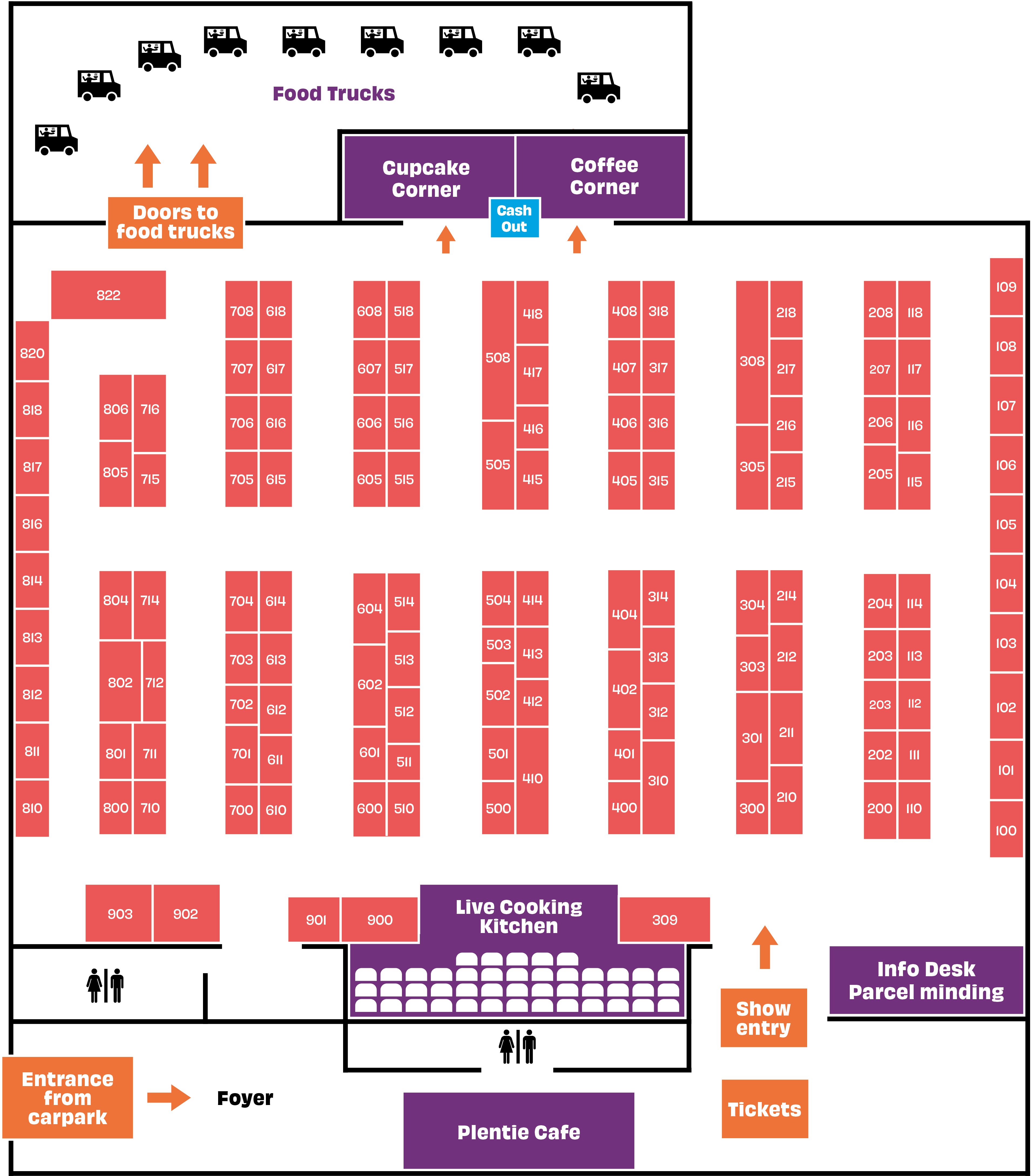 2026 Tauranga Food Show map exhibitor floor plan