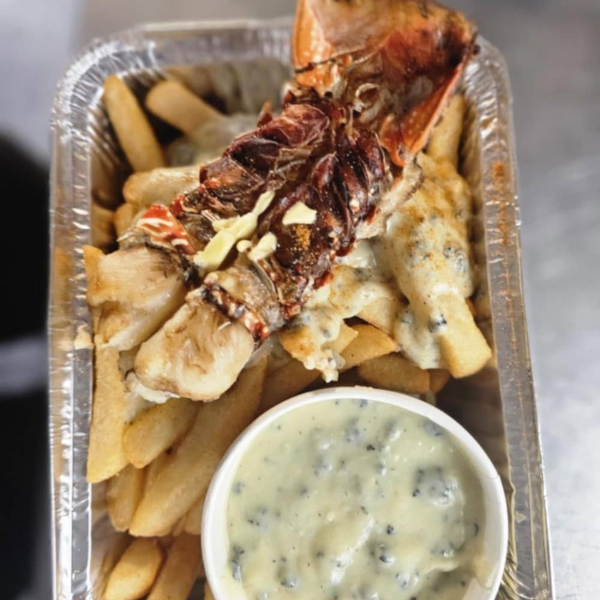The Little Paua crayfish and chips