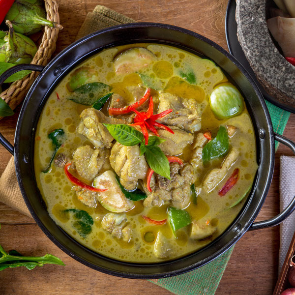 Thai food green curry