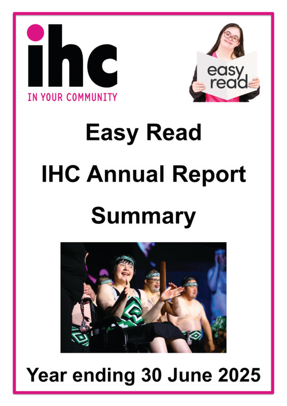 IHC Annual Report 2024-2025 Summary Easy Read cover