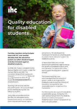 A quality education for all, cover with image