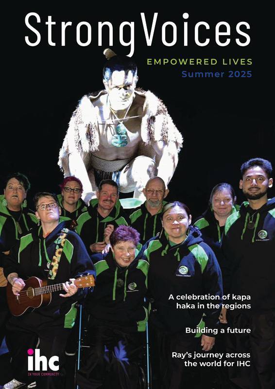 Strong Voices Summer 2025 cover featuring a group of performers at the IDEA Services Regional Festivals