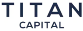 Text logo reading 'TITAN CAPITAL' in navy blue uppercase letters.