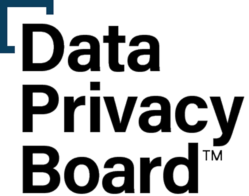 Text reading 'Data Privacy Board' with a small trademark symbol and a dark blue corner design on the top left.