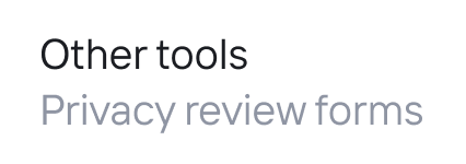 Digital interface demonstrating privacy assessment automation and risk governance features.
