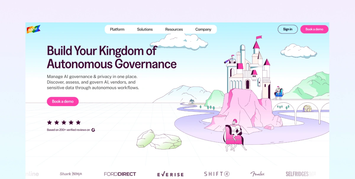 MineOS website homepage
