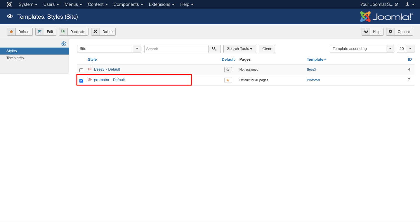Active Style in Joomla
