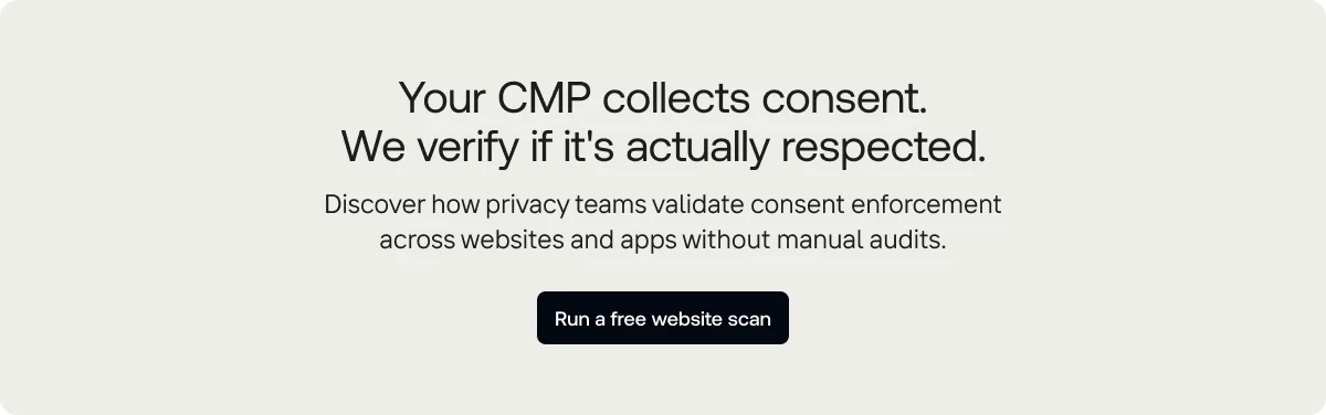 Run free website scans to verify consent banners with Privado AI