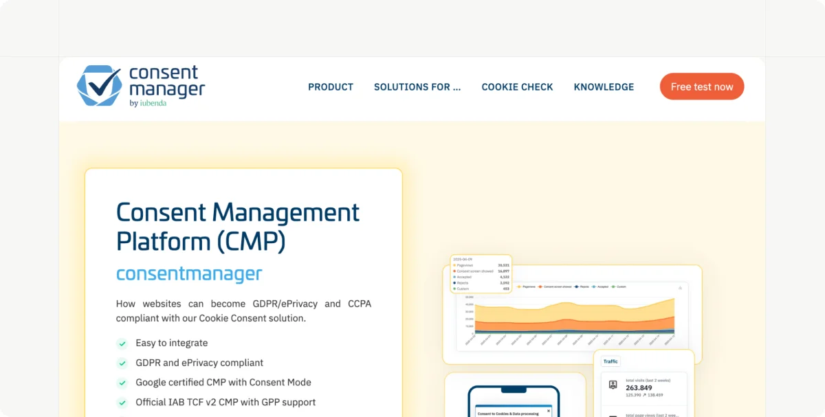 consentmanager website homepage