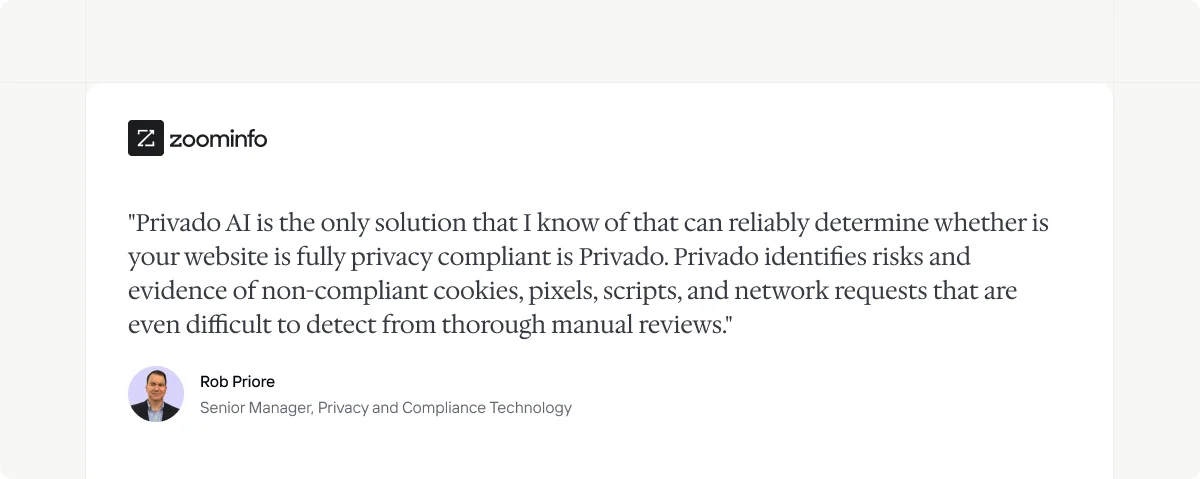 Customer review about Privado AI’s reliability