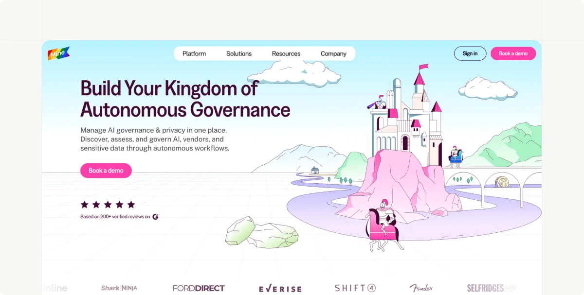 MineOS website homepage