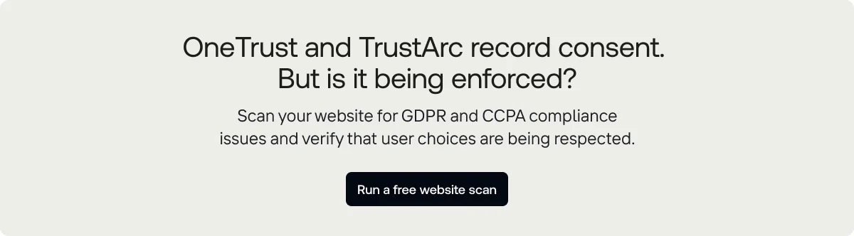 Verify your website's consent compliance with a free website scan