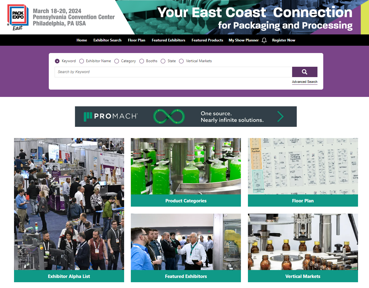 Online Exhibitor Directory - Rotating Banner