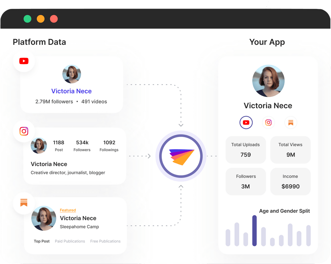 Phyllo data from influencer analytics tool