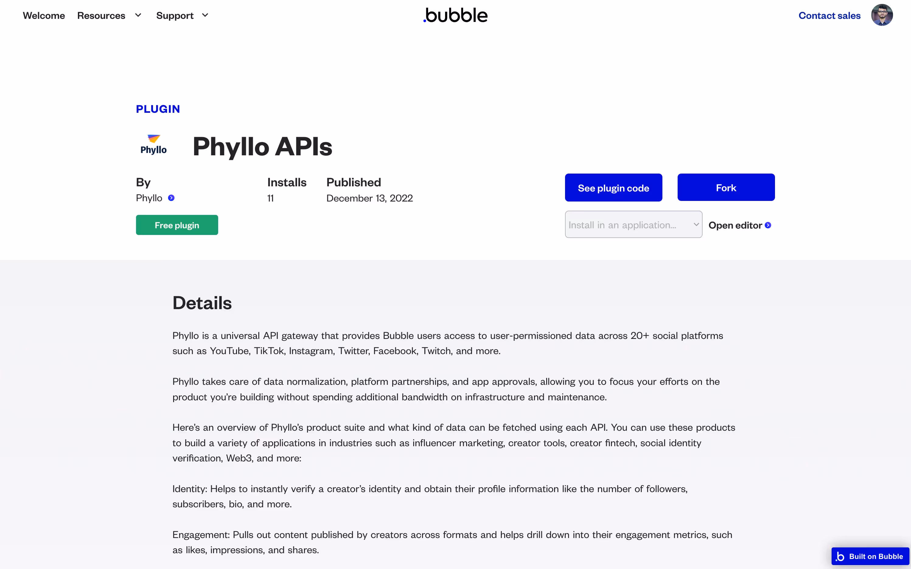 Phyllo APIs Plugin