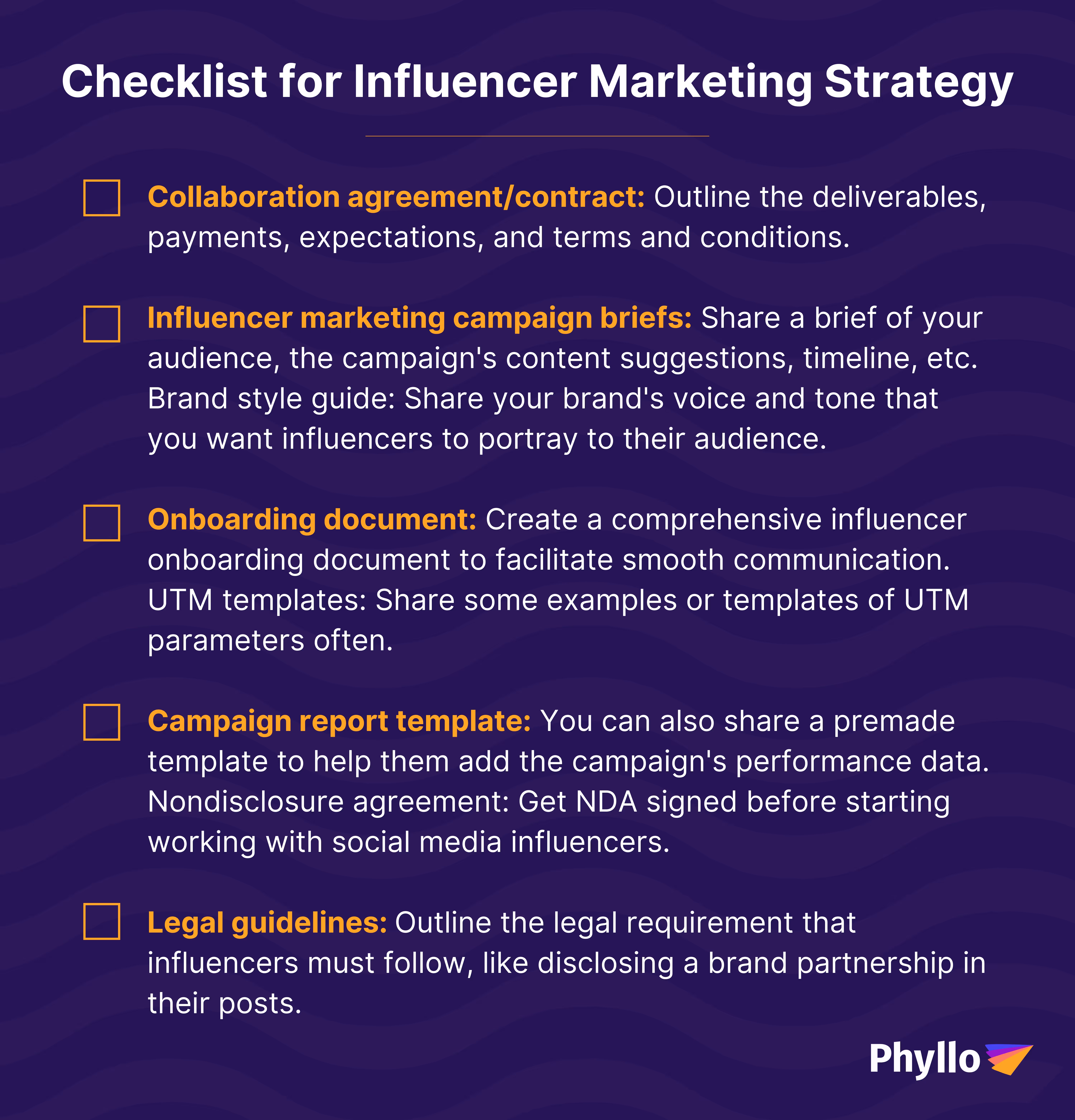 Checklist For Influencer Marketing Strategy
