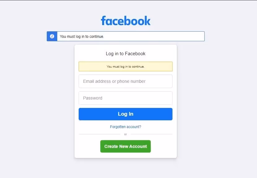 A screenshot of a Facebook developer's login page