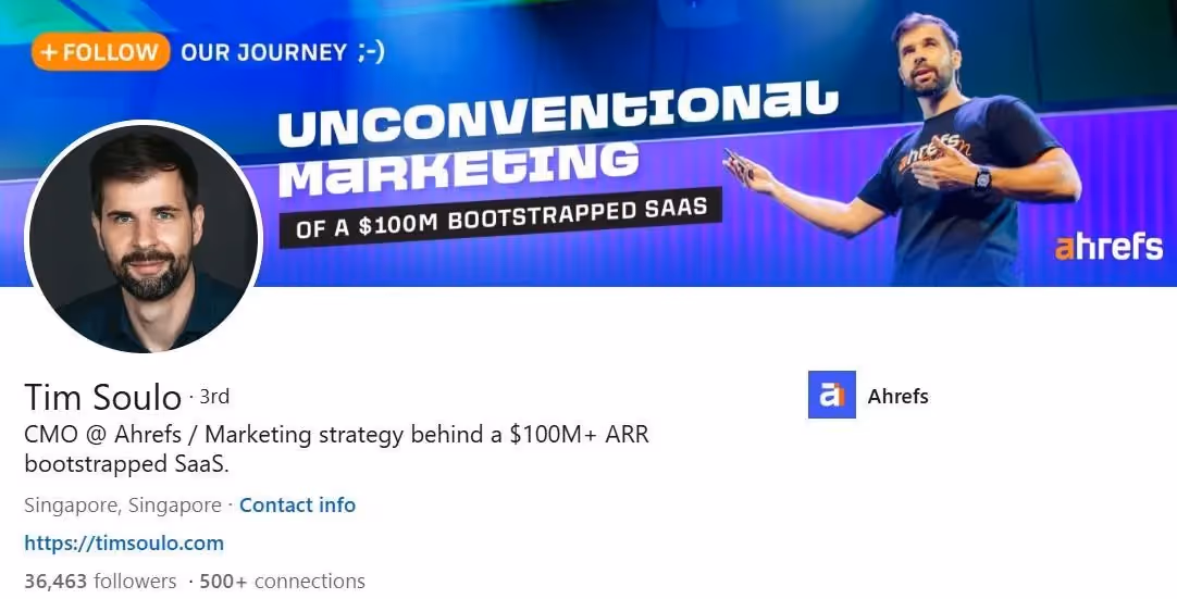 Tim Soulo is the CMO of Ahrefs