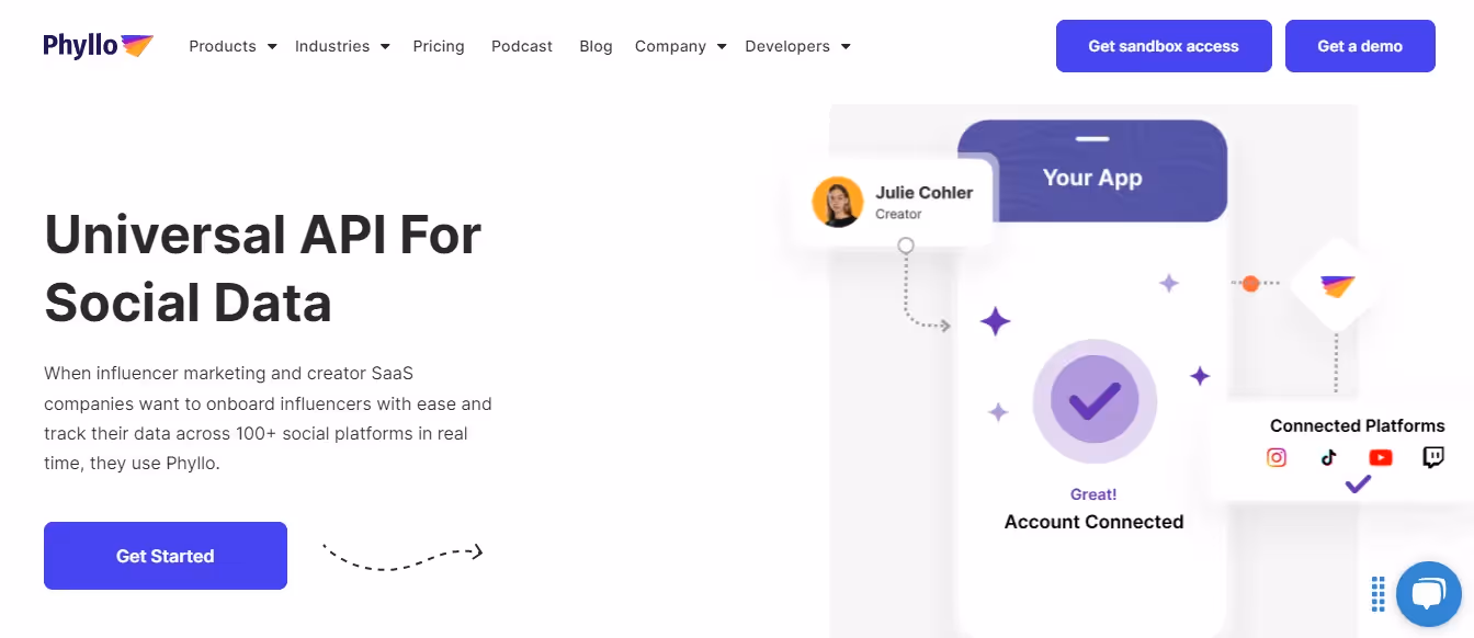 Phyllo lets you track LinkedIn analytics for influencers