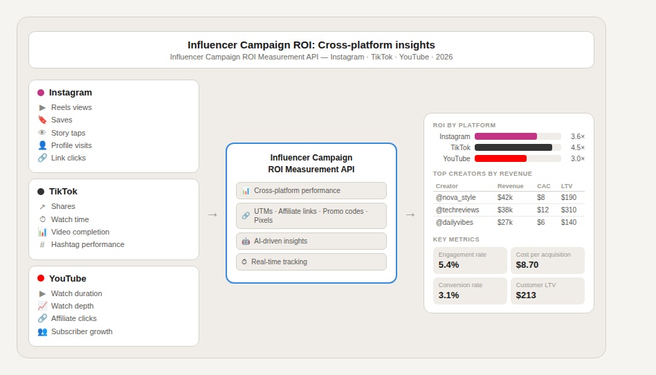 influencer campaign roi measurement api