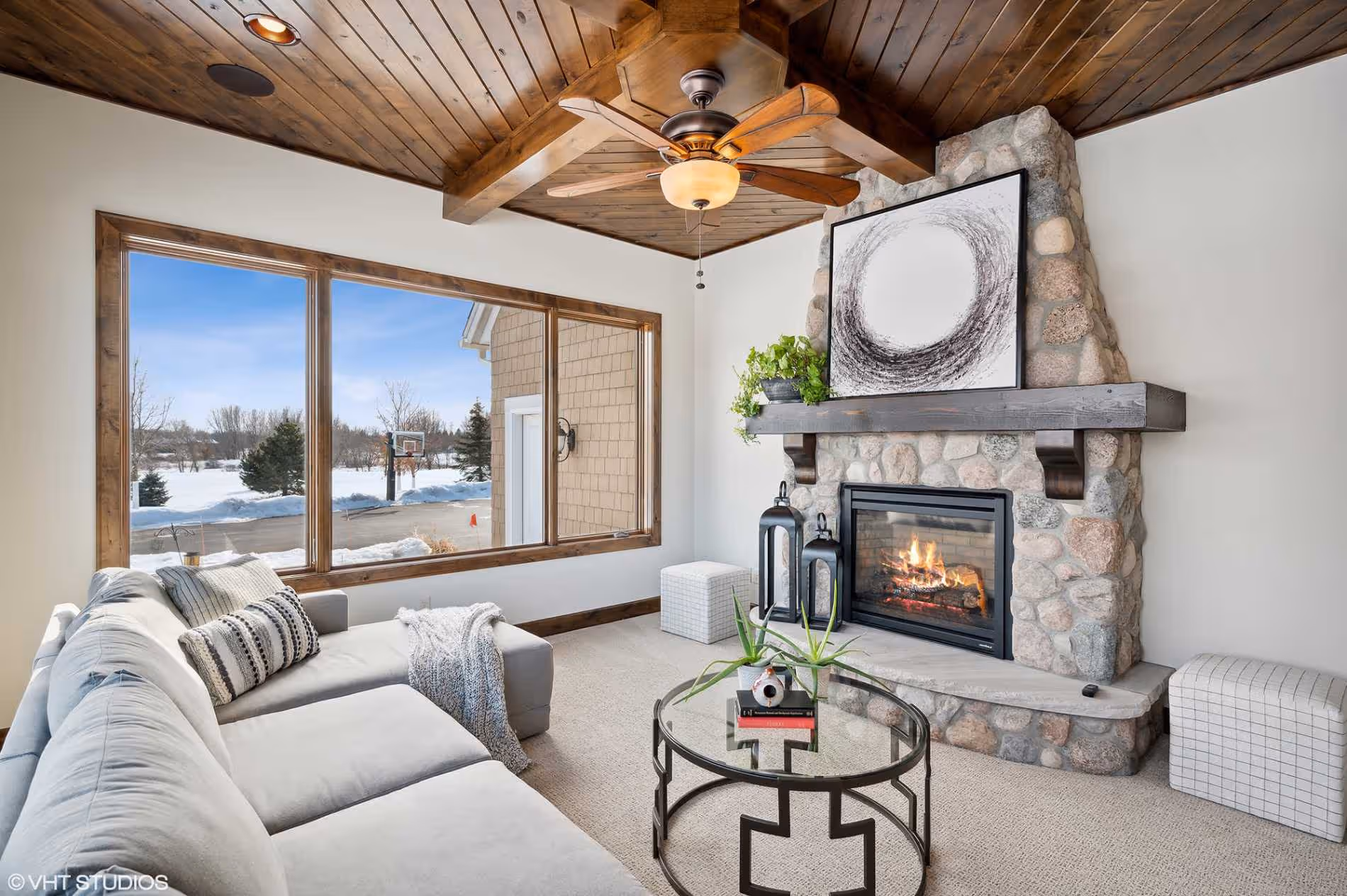 Living room staging for home resale