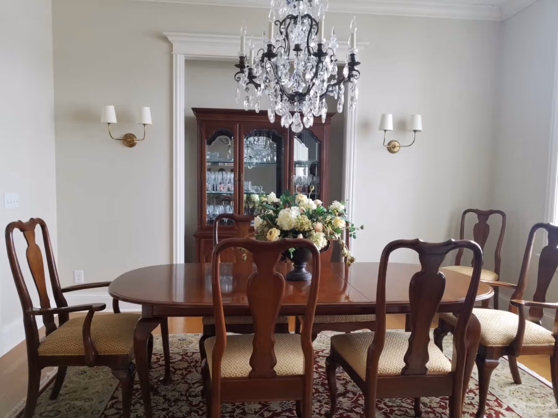 Formal dining before staging