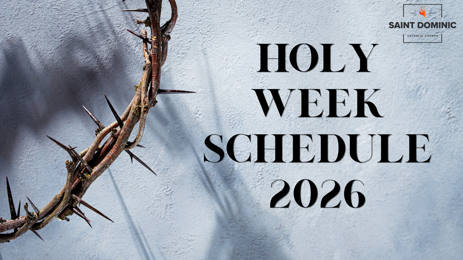 Holy Week Schedule