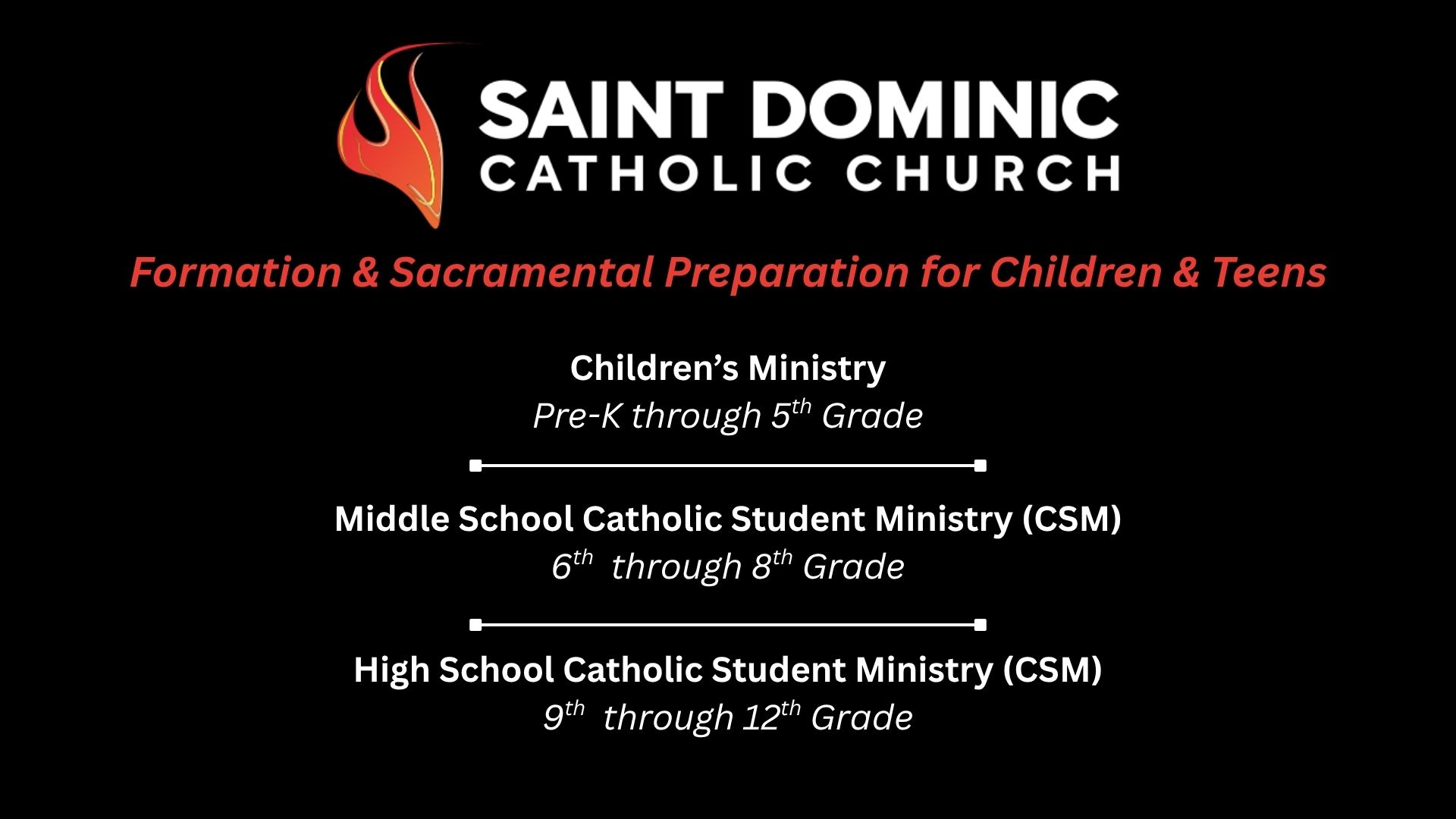 Children & Youth Ministry Annual Registration