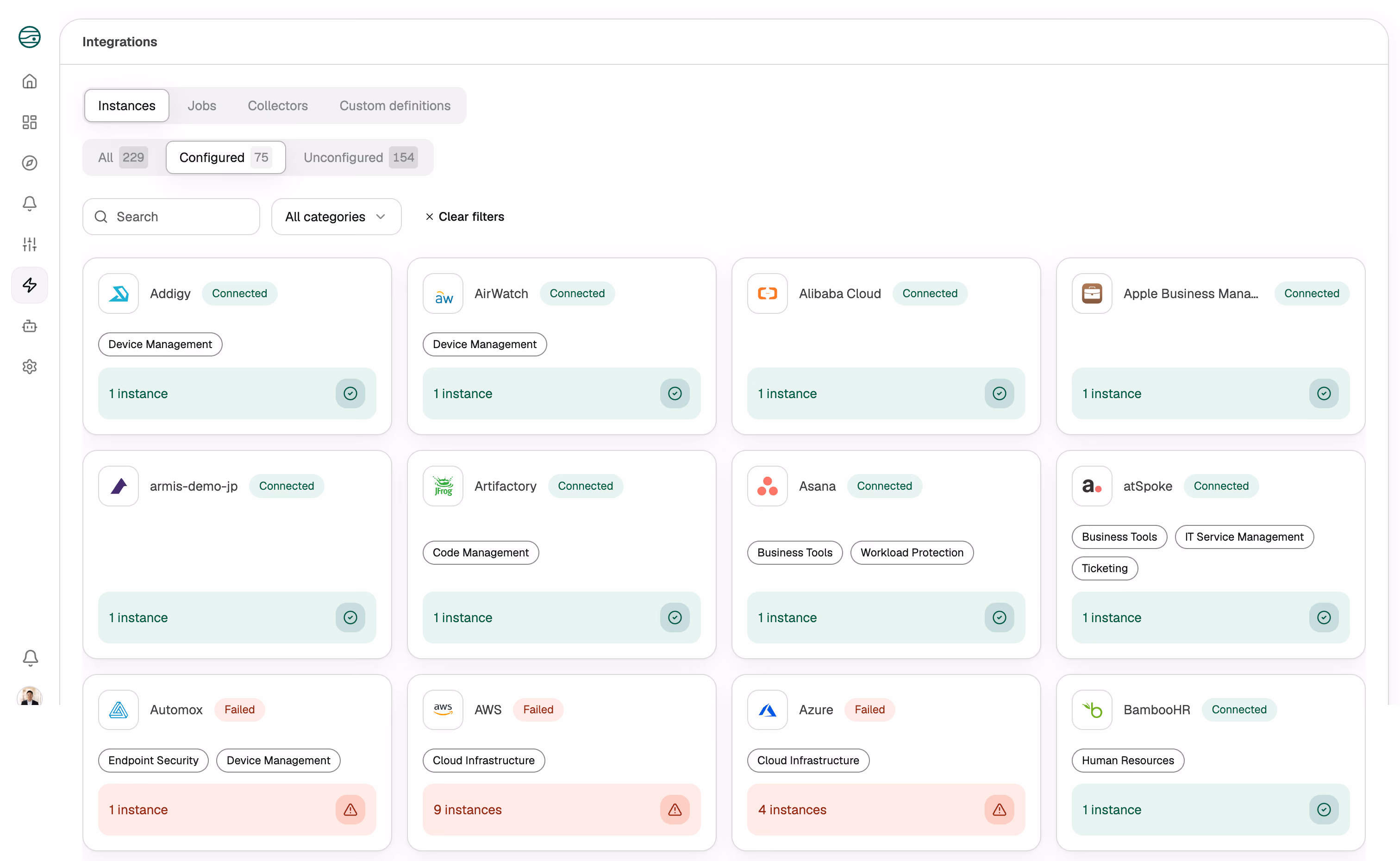 An overview of integrations in the JupiterOne CAASM platform