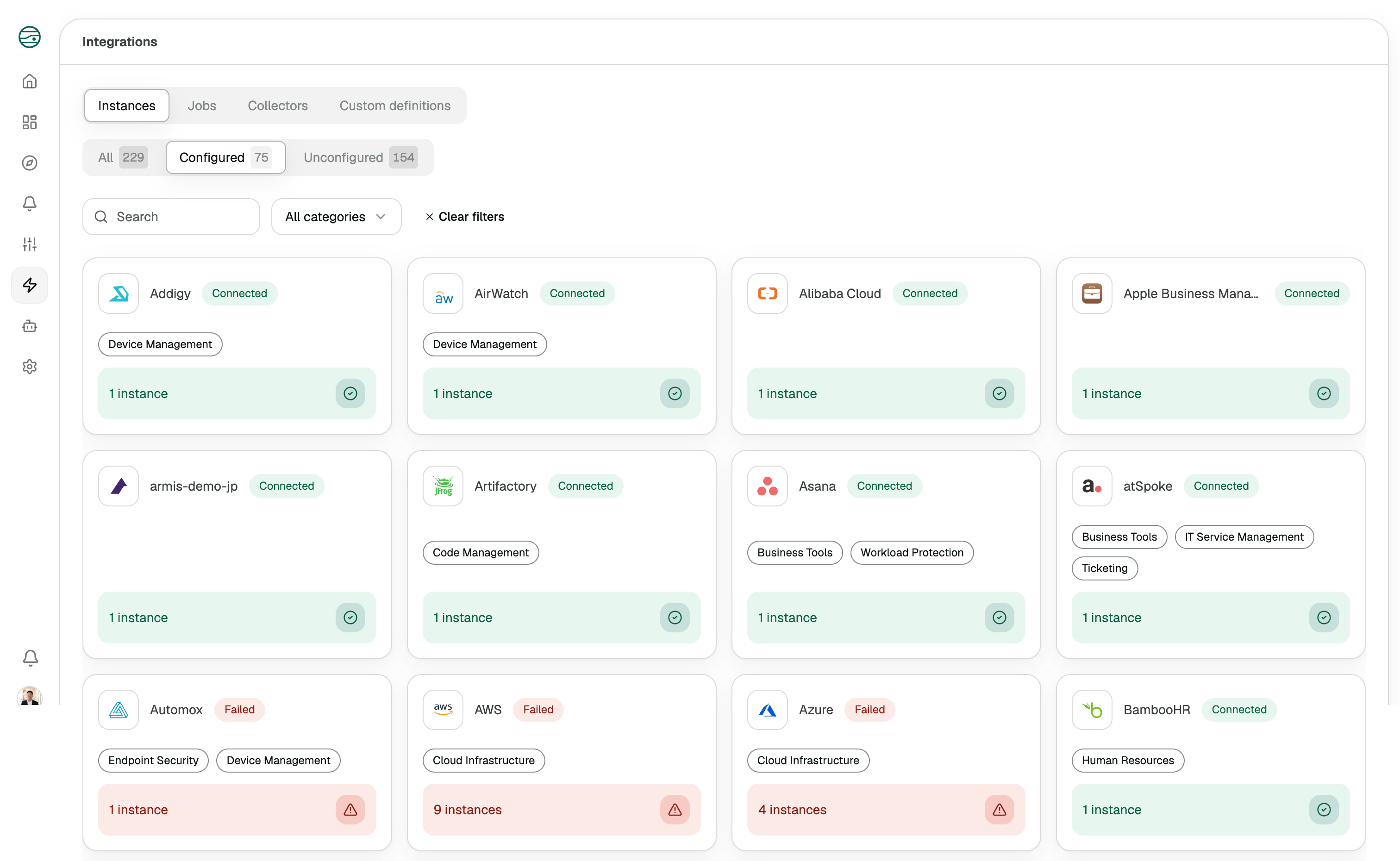 An overview of integrations in the JupiterOne CAASM platform