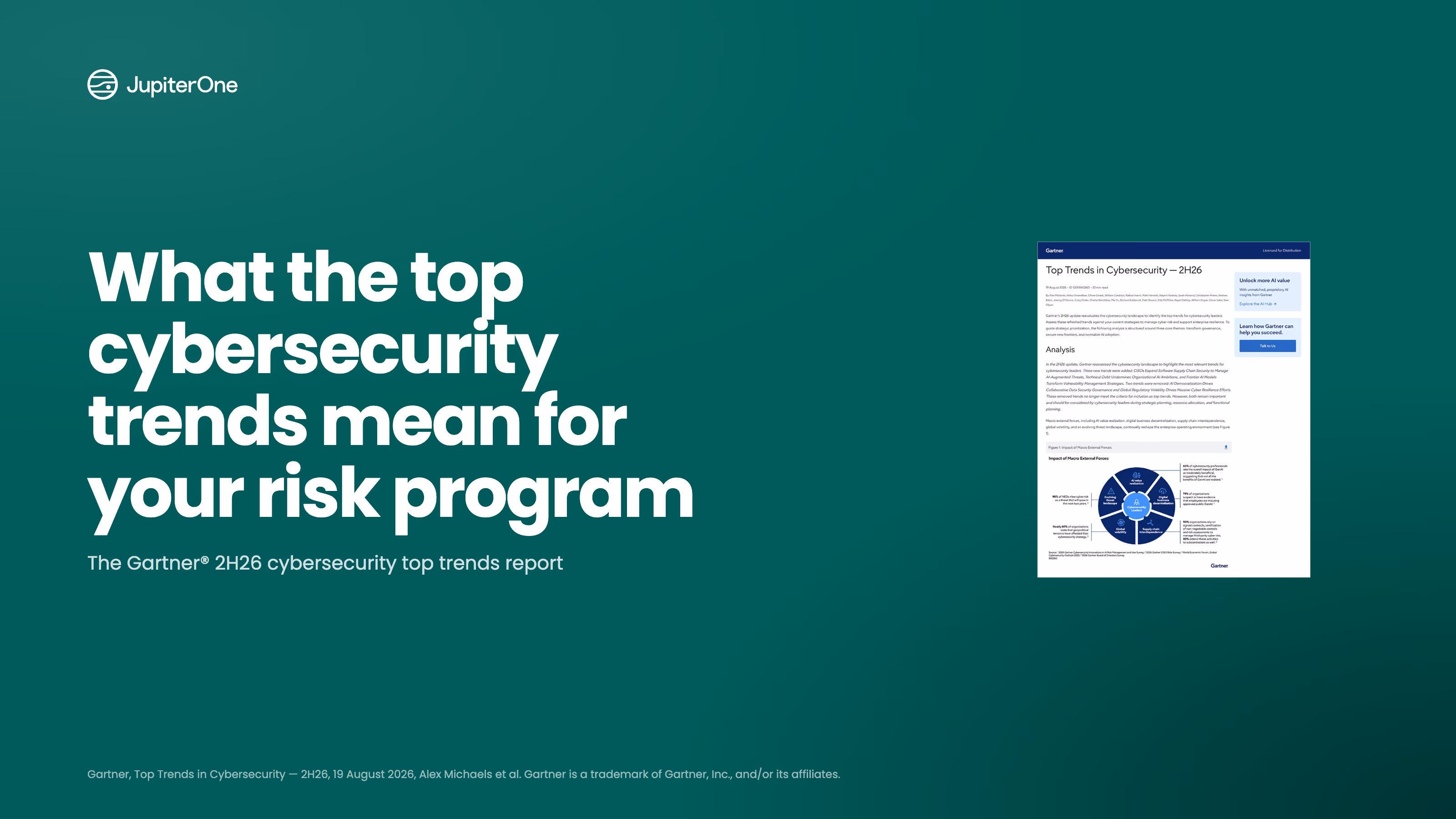 Gartner Top Trends in Cybersecurity 2H26 report cover