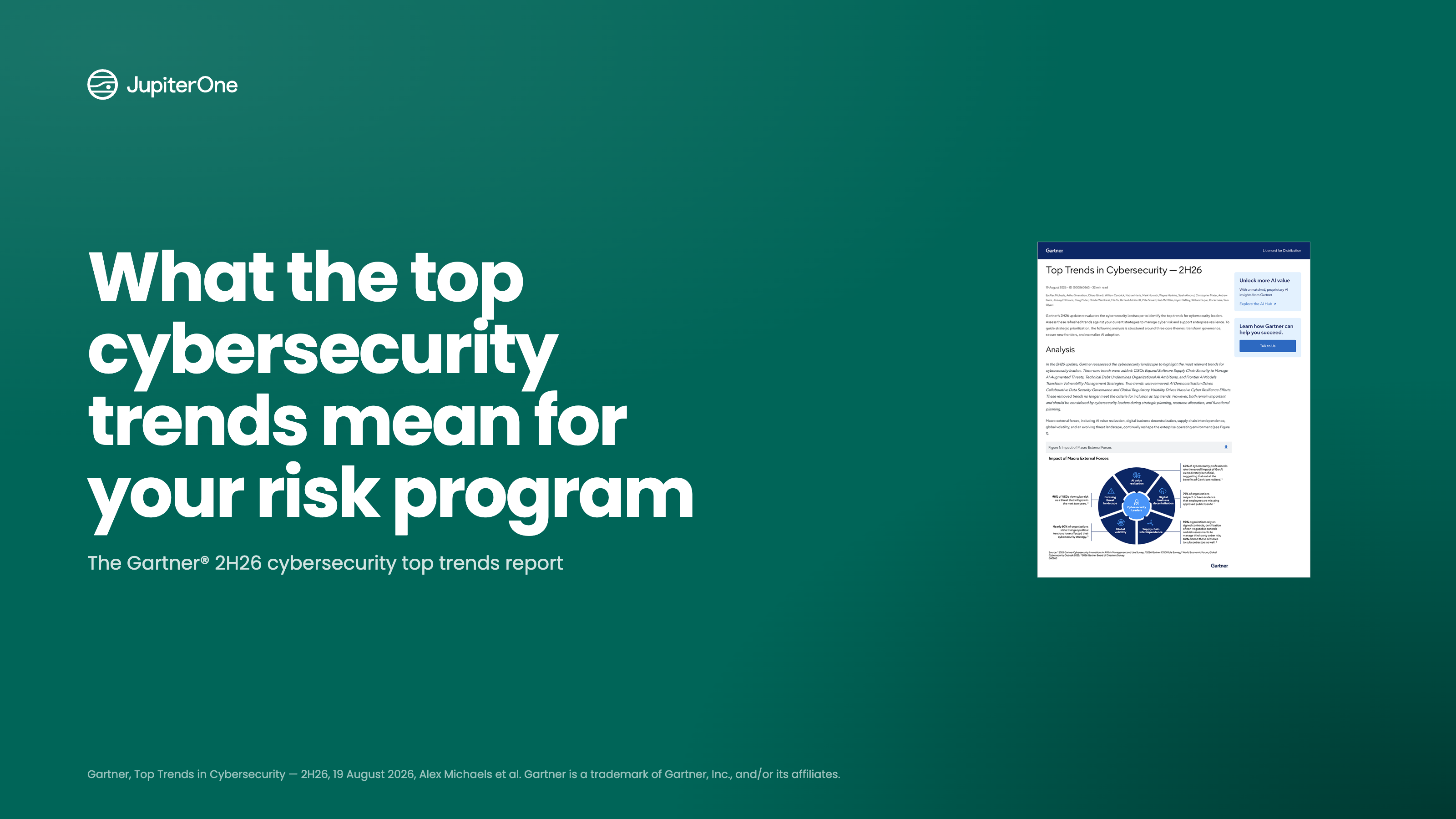 Gartner Top Trends in Cybersecurity 2H26 report cover