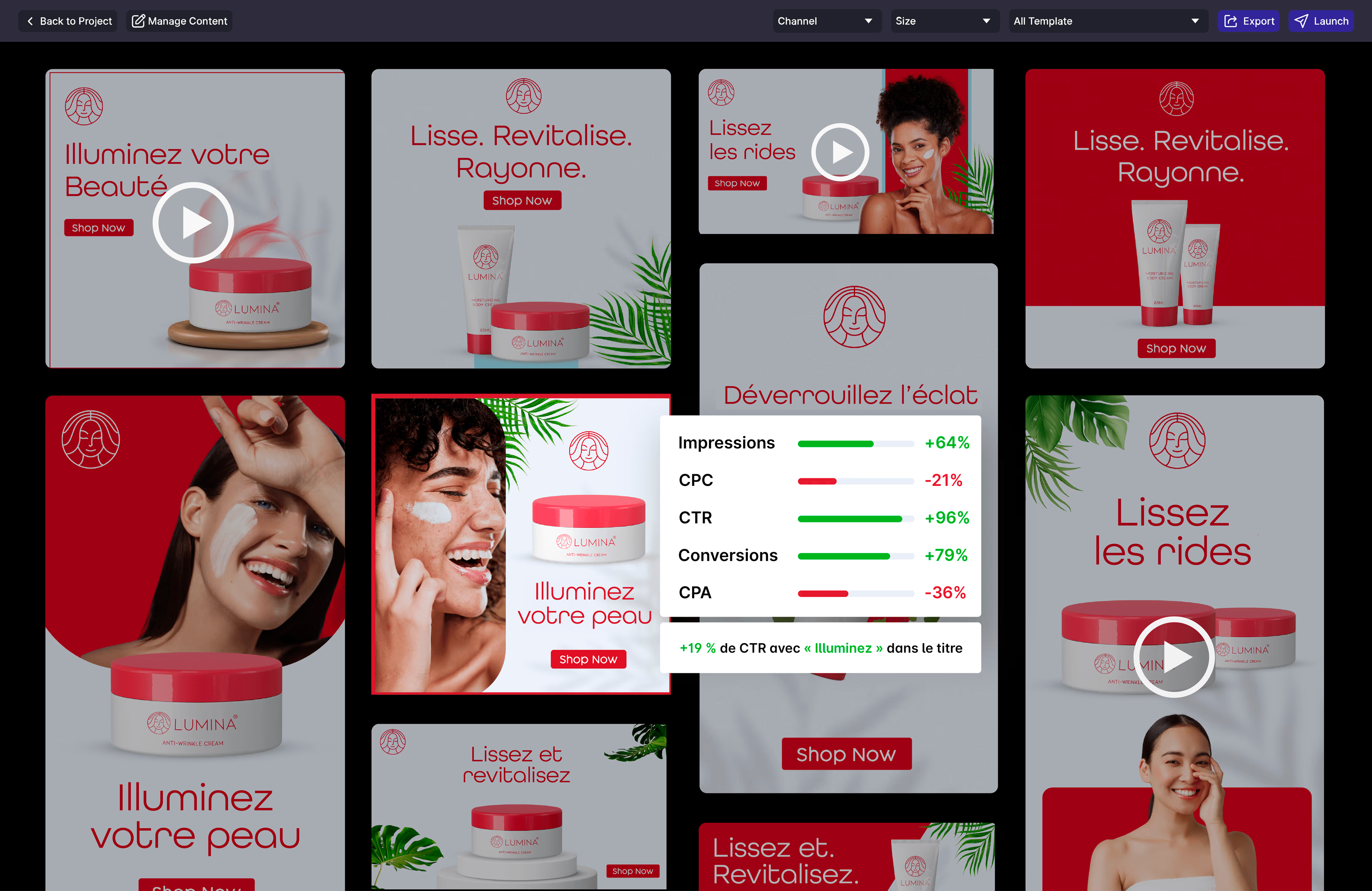  Omneky's procces for AI Avatars, adding logo and copy