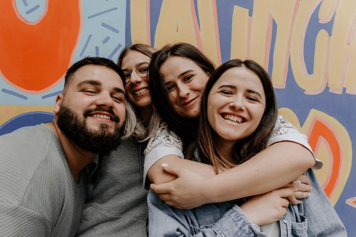 Friends sharing money between each other.