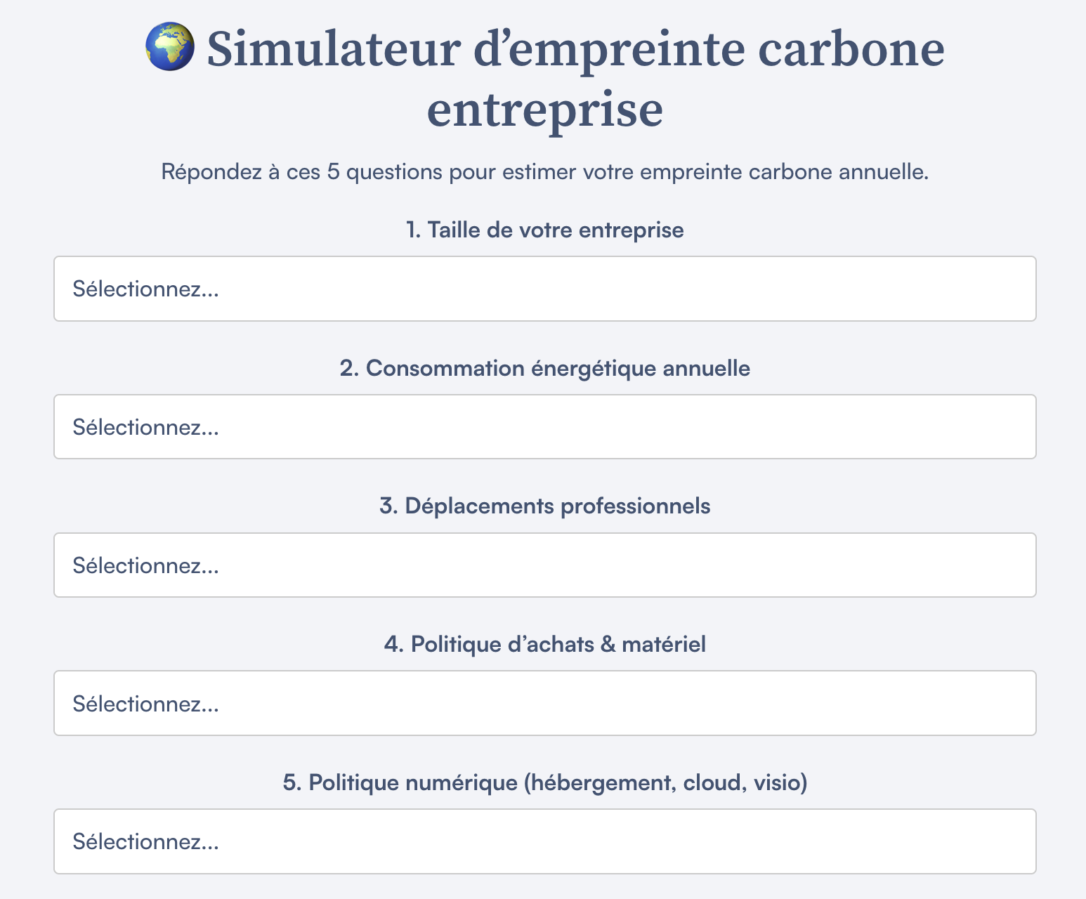 Calculez le bilan carbone de votre entreprise gratuitement