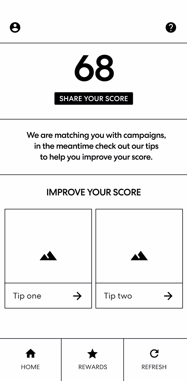 An image of the dashboard from the THrive app showing income and projects.
