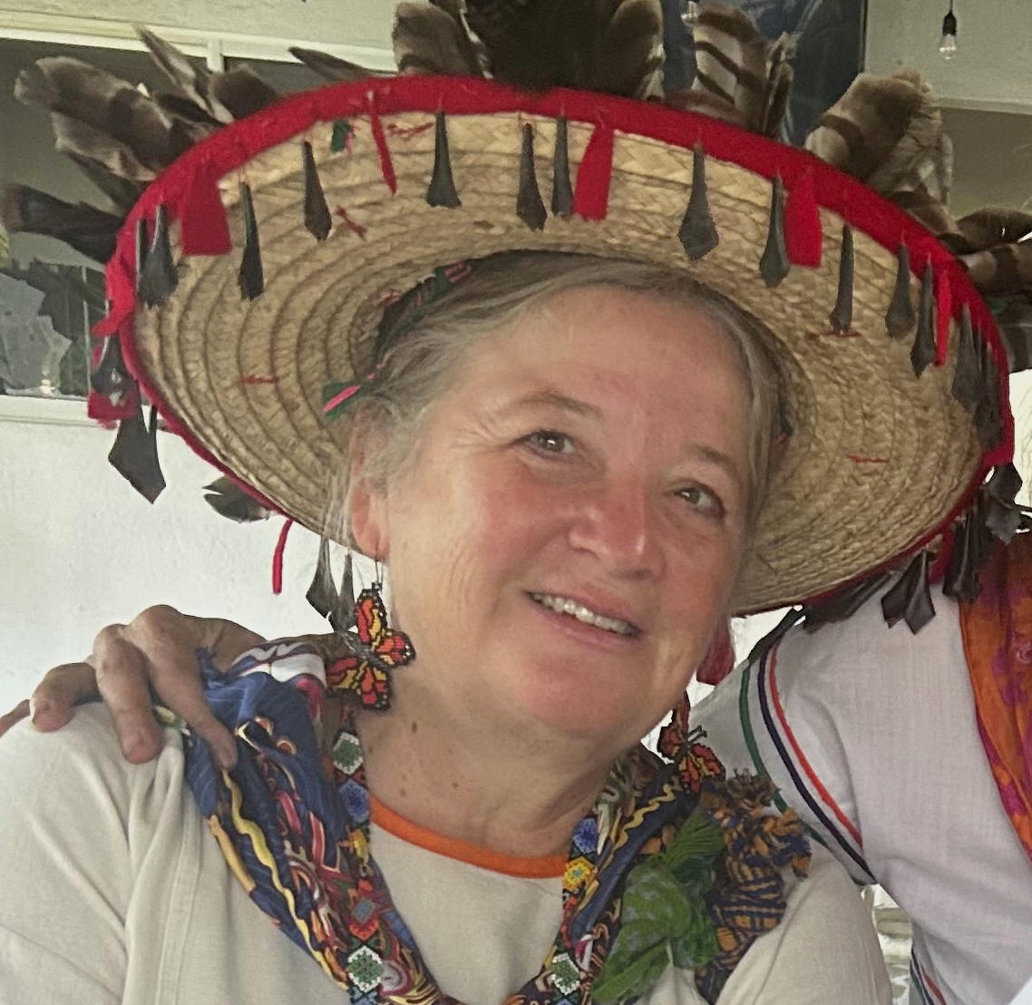 Thisis an image of Linda Felch, a spiritual healer in a shamanic tradition.