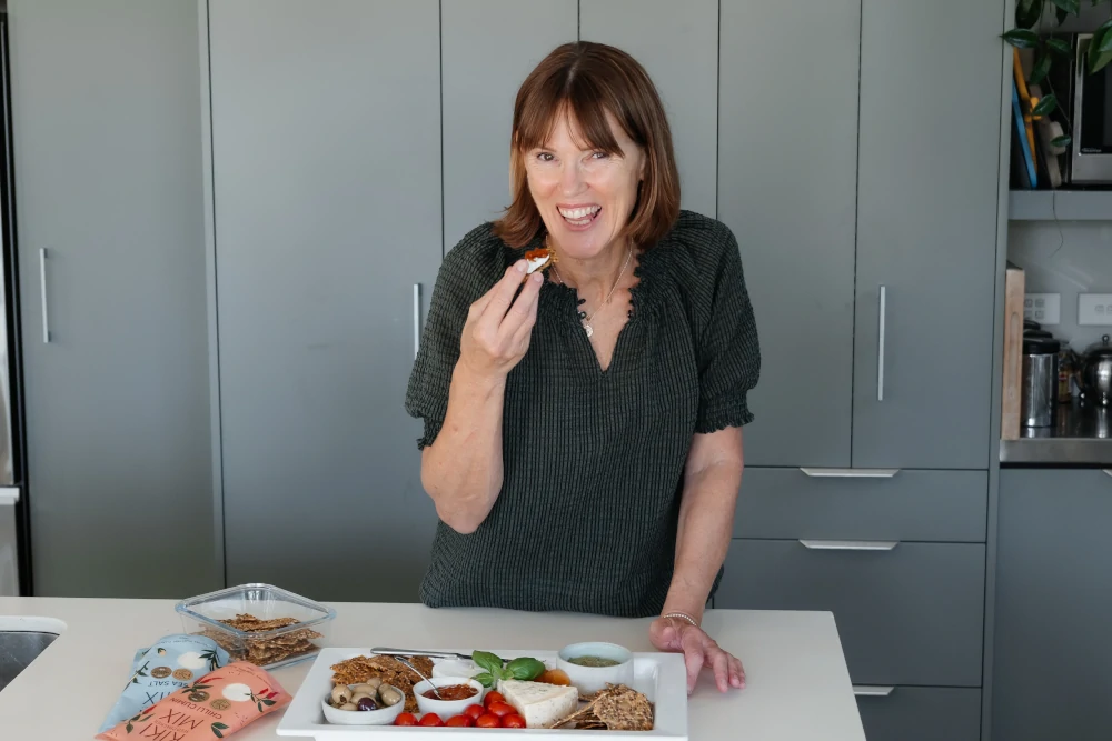 Sarah founder of Kiki Seed Cracker Mix New Zealand