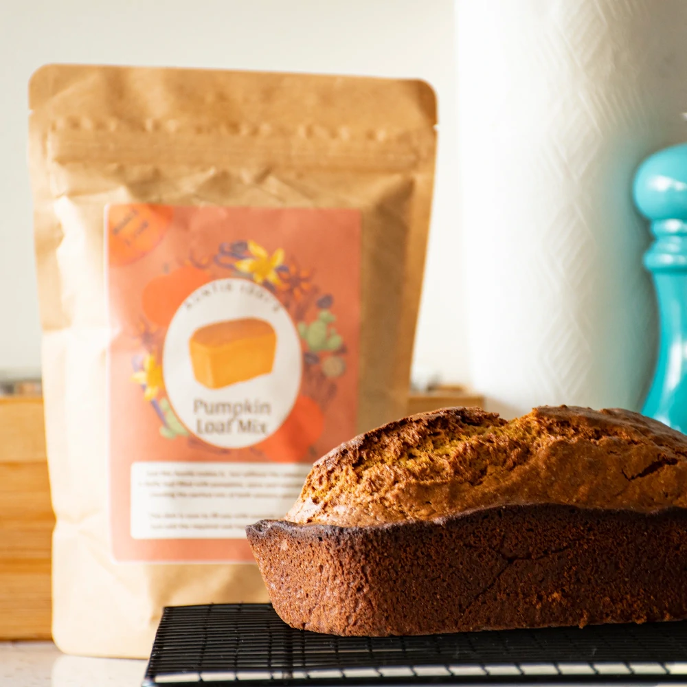 Auntie Jodi's Baking Co pumpkin loaf baking mix