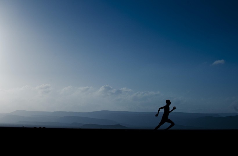 Running silhouette