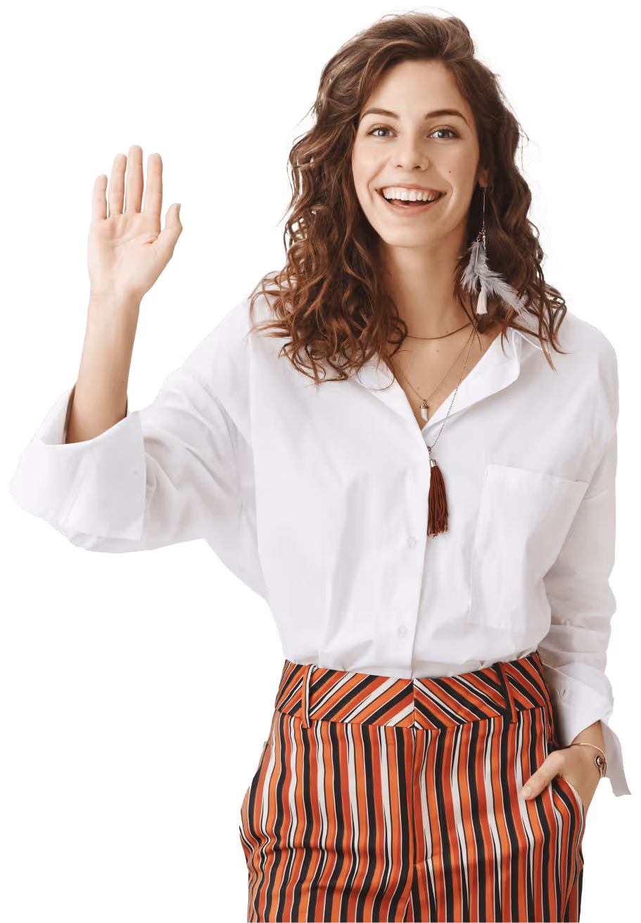 Woman with floral dress