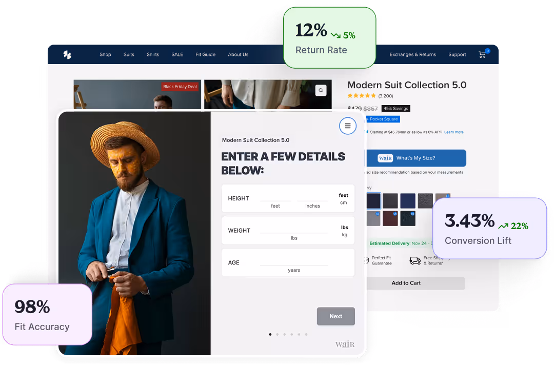 Smarter Size Recommendations.