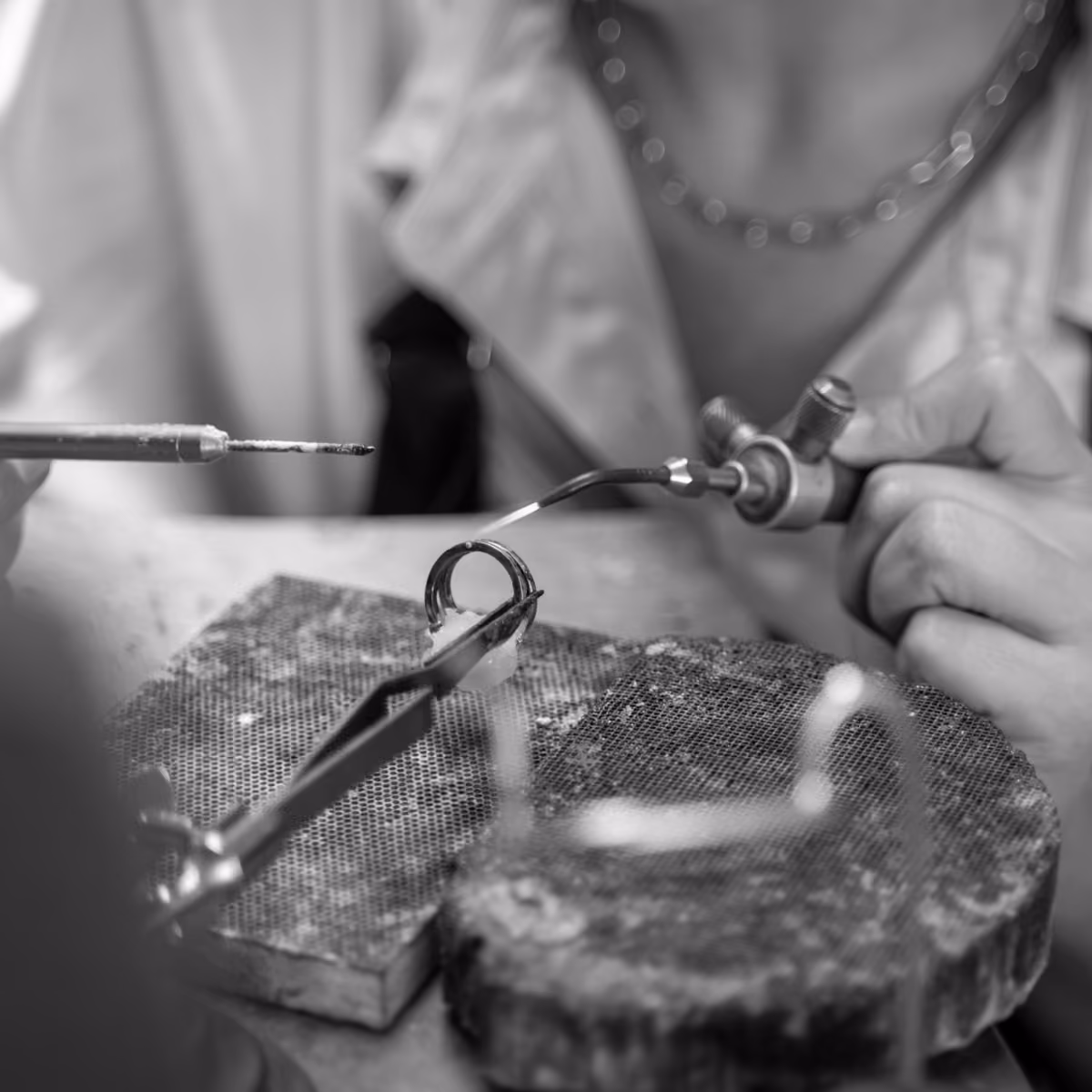 Closeup of Jewellery Making Process