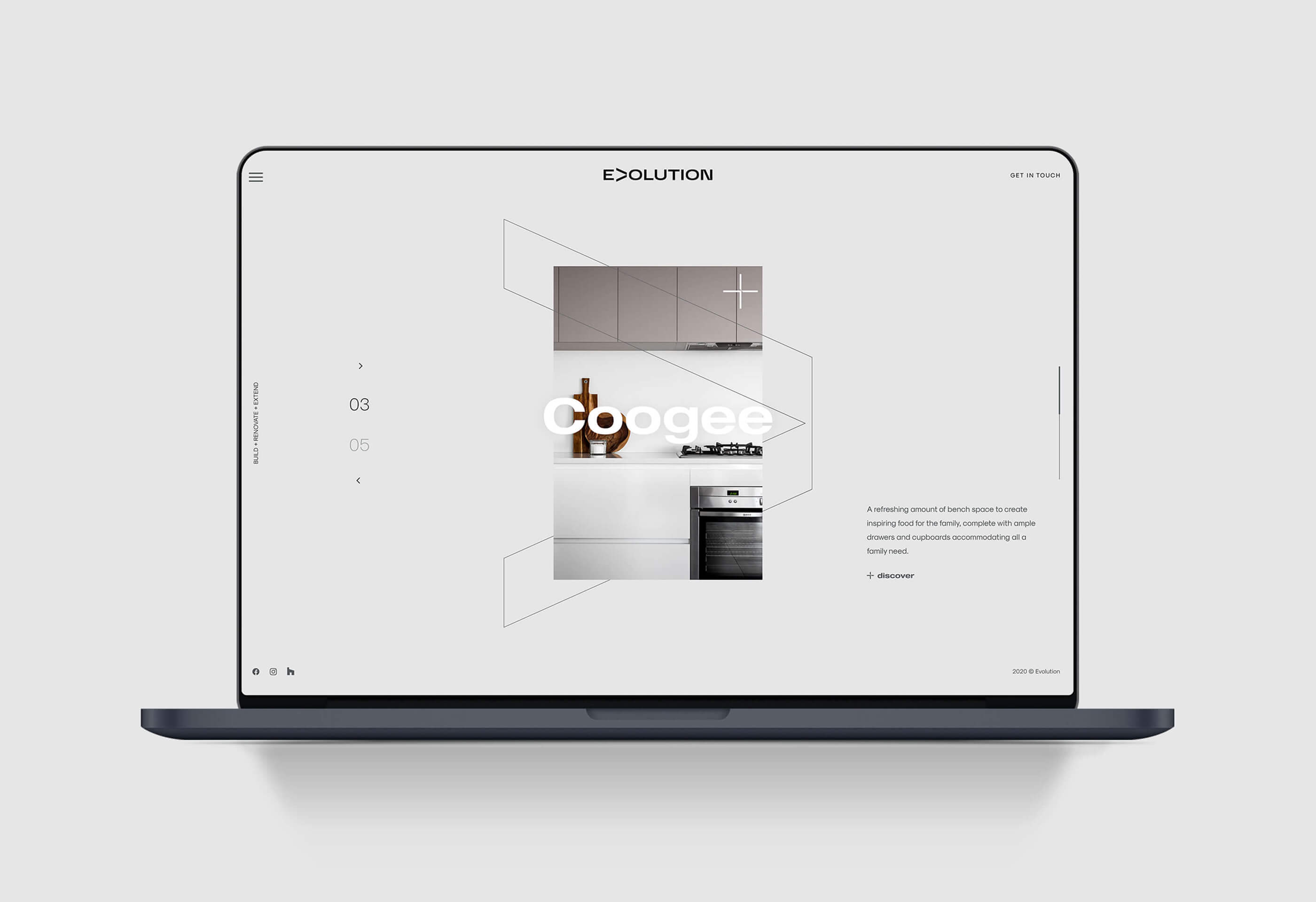 Evolution website design