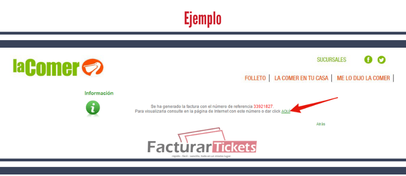 Ejemplo Generar factura