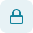 Simple lock icon symbolizing security or privacy.