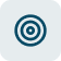 Target icon with three concentric circles and a dot in the center on a dark blue square background.