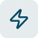 Blue hexagon with a white lightning bolt icon representing energy or efficiency.