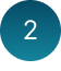 Blue circular icon with the number 2 centered in white text.
