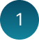 Blue circular button with the number 1 in the center.